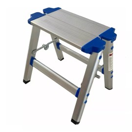 Hyper Tough Banco Aluminio Pequeño 1 Peldaño Uso Rudo Antidezlizante