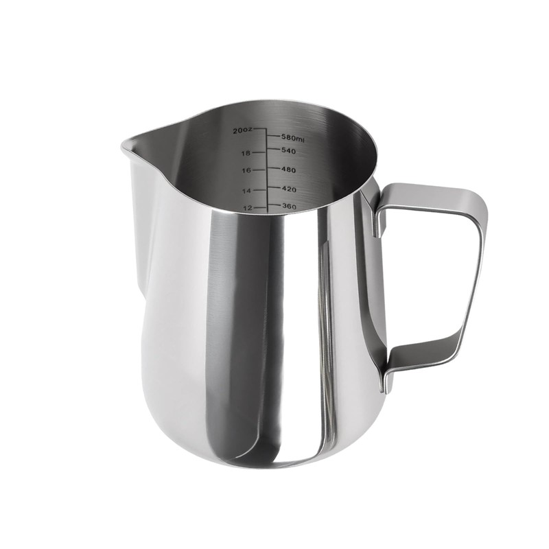 SINJEUN 20 oz/600 ml Milk Frothing Pitcher, Stainless Steel Milk