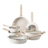 17-Piece White Granite Nonstick Induction Cookware Set Pots Pans for