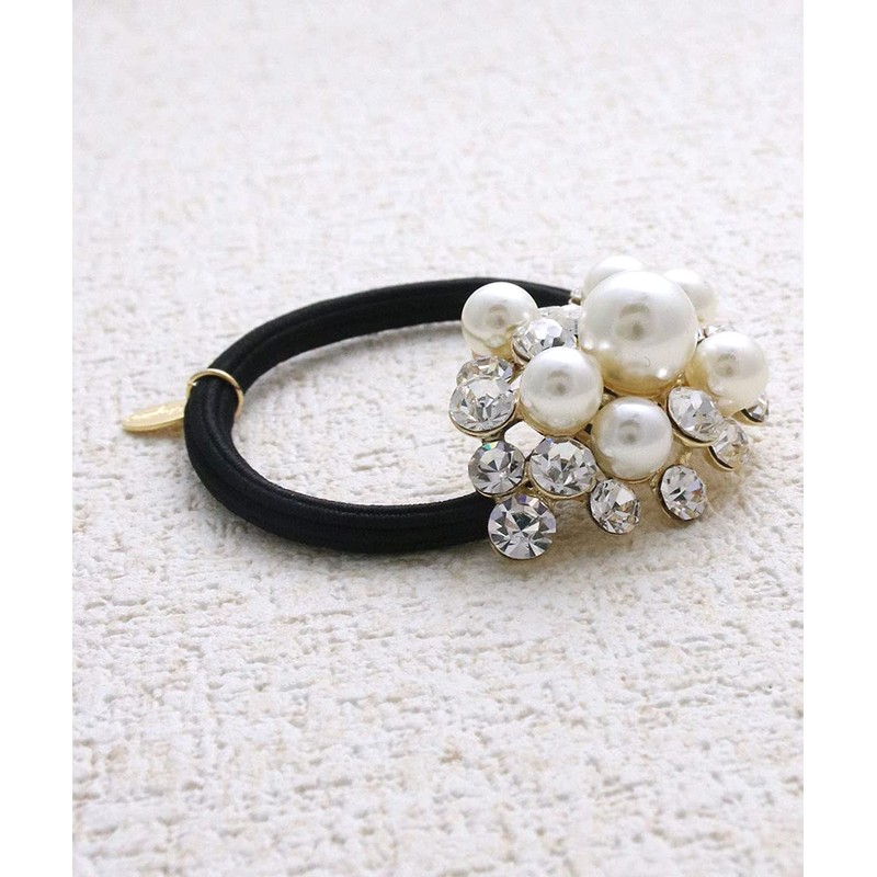 VINGTAINE H7471-HGOM- Pearl Bijou Hair Elastic Pony Hook Hair Hook