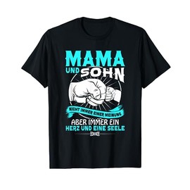 Mum & Son T-Shirt Gift - Perfect for Christmas, black