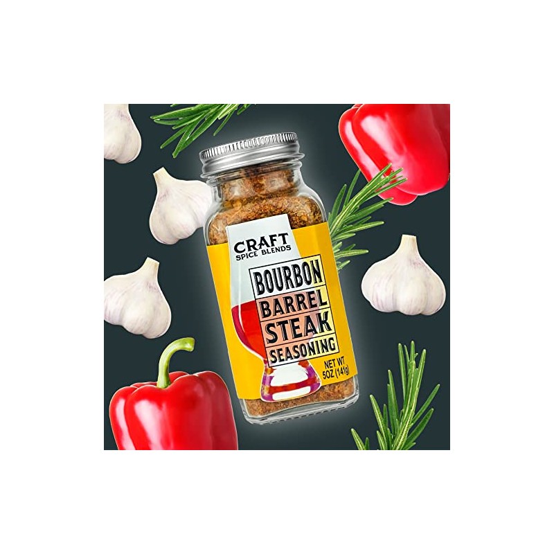 Craft Spice Blends Bourbon Barrel Steak Seasoning 5 Ounce (Pack
