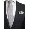 JEMYGINS Cashmere Wool Tie and Pocket Square Tie Clip Sets