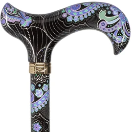 Royal RC Canes Purple Majesty Adjustable Derby Walking Cane – Lightweight Aluminum Walking Stick with HD Pattern, Engraved Collar – Stylish and Supportive Cane for Men and Women