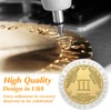 Golden Hope 3 Year Sobriety Coin - Affirmation AA Chip,