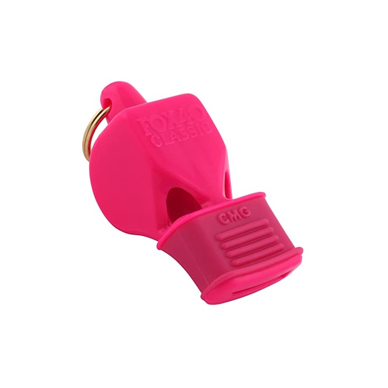 Fox 40 CMG Whistle with Cushioned Mouth Grip, Pink