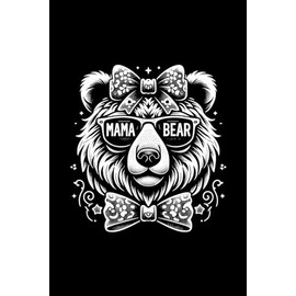 Mama Bear: Bear Face Design | Blank Lined Notebook for Moms