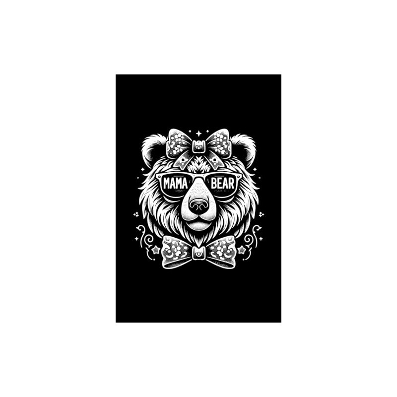 Mama Bear: Bear Face Design | Blank Lined Notebook for