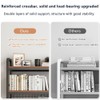 W WWEENUO Desktop Hutch Bookshelf, 2-Tier Metal Desk Shelf with