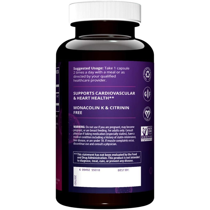 MRM Nutrition Red Yeast Rice | Monocolin K + Citrinin