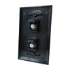 BUPLDET 2 Port Coax Wall Plate Black - Single Gang