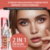 Microblading Eyebrow Pen, Dual-Ended Micro-Fork Tip Eyebrow Pencil with Clear