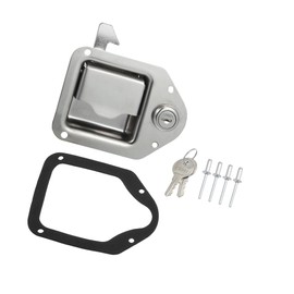 Hihaha Truck Tool Box Latch w/ 2 Key Stainless Steel Truck Toolbox Lock Replacement for Bed of Truck, RV, Trailer Door, UTV, ATV Box, 1 Set Durable Material