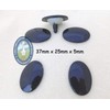 Oval Safety Noses Buttons Eyes 6 Pieces (Black, 27mm)