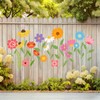 JarThenaAMCS 12Pcs Large Spring Wildflower Stencils Reusable Floral Plastic Drawing