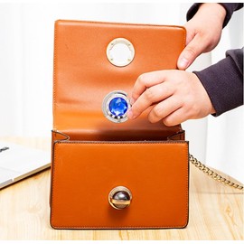 FGX 4pcs Handbag Holder Bag Holder Handbag Hanger Portable Foldable Bag Hook Table Hook Foldable Handbag Purse Hook Holder Gift, Round Diamond