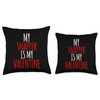 My Snapper Is My Valentine funny valentines day Throw Pillow