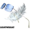 The Fresh Minimalist Small Rectangular Sunglasses Clear Eyewear Spring Hinge