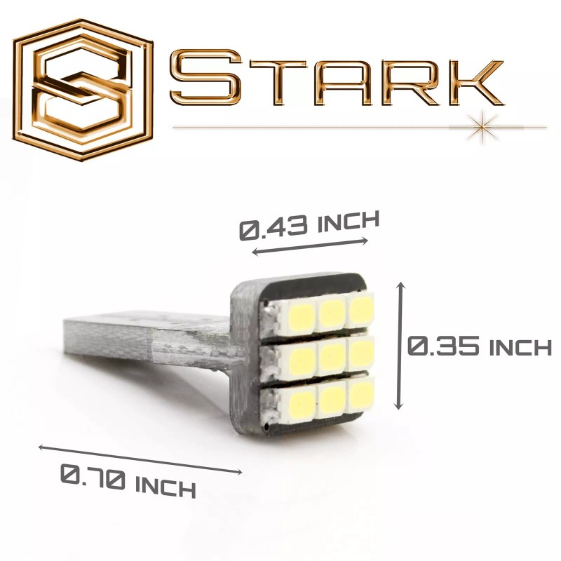 Stark 2x White 168 194 2825 9-SMD LED Bulbs for