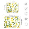 Lemon Flowers Dish Drying Mat for Kitchen, Absorbent Microfiber Drying