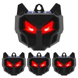 Solar Nocturnal Animal Repeller (4Pack) - 2026 Upgraded Predator Eye Animal Deterrent with Dual Red Flashing Lights - IP67 Waterproof Coyote Repellent Outdoor for Deer,Raccoon,Fox,Skunk,Chicken Coop