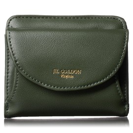 JIL GORDON Women's Mini Wallet, Box Type, Coin Purse, Bi-fold Wallet, Bifold Wallet, Compact, Simple Packaging, Moss Green