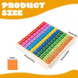 LPAMABA 1x1 Multiplication Board Numbers Learning for Primary School Students Learning Game Wooden Mathematics Toy Wooden Calculation Board Multiplication Board Multiplication Board Game Children