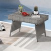 ReunionG Wicker Side Table, Grey