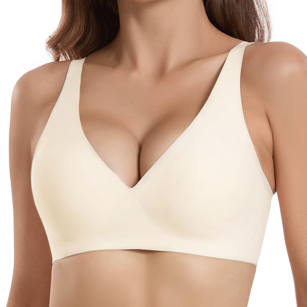 BIMOZY Brasier Cómodo Sin Bucles,Tirantes Ajustables,Sujetador de Mujer Suave Forrado
