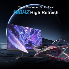 INFIEVO Gaming Monitor 24 Inch FHD 1080P Computer Monitor 180Hz VA 1ms, FreeSync, Ultra-Thin Design, VESA Compatible, Tilt Adjustable, Eye Care Technology, HDMI/DP