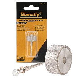 Sbestily Sanding Bits for Dremel Rotary Tool，Grinding Stone Diamond Sanding Drill Bits with 1/8" Shank - Gift for Craft Lovers - 320 Grit 1 Pack