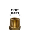 5/8" Hose x 3/8" NPTF Male Pipe Thread Brass Barb