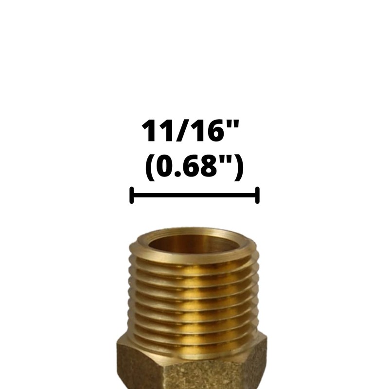 5/8" Hose x 3/8" NPTF Male Pipe Thread Brass Barb