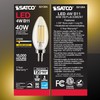 Satco LED Lamp, S21264 4B11/LED/927/CL/120V/E12, 4 Watt B11 Lightbulb, Clear;