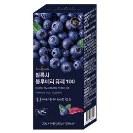 Real Peruvian NFC 100% blueberry puree made from whole Biloxi, 280g, 1 box / 빌록시 통째로 갈아만든 리얼 페루산 NFC 100% 블루베리 퓨레, 280g, 1박스