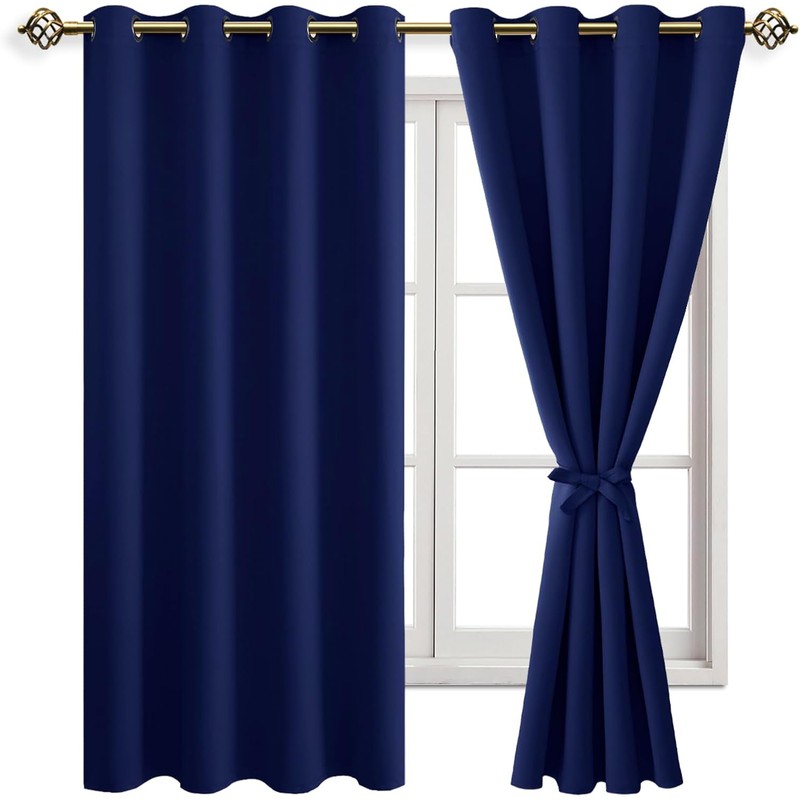 JIUZHEN Cortinas Opacas con Ojales para Dormitorio o salón, 2