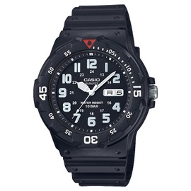 Casio Collection Wristwatch, Standard, Analog, Resin Series, Black (Date/Day), Newest model