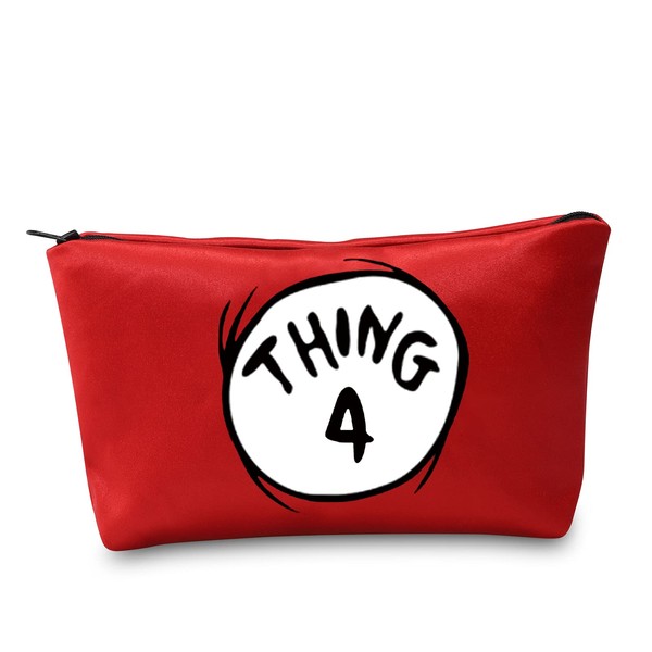 LEVLO Thing 1-4 Red Cosmetic Bag, Thing 4