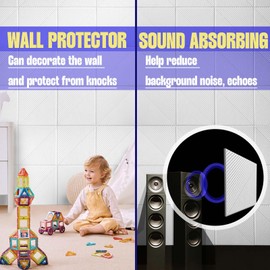 Large Cork Board for Walls 48"x 36", 12 Pack Felt Wall Tiles with Safe Removable Adhesive Tabs and Clear Push Pins, Cork Board for Office,Pinboard Bulletin Board - White