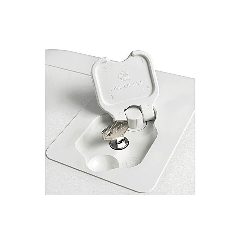 Osculati Nickel Hatch Lock Kit, Model 20.093.00, Key Unlock, Polycarbonate,