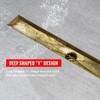 SaniteModar Linear Shower Drain, Gold Shower Drain 32 inch with