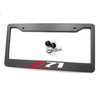 1PC Carbon Fiber Metal Z71 License Plate Frame Tag Cover
