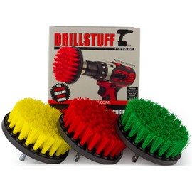 Drillstuff Power Rotary Scrub Brush Kit for Tile and Grout, Tub, Shower, Sink, Porcelain