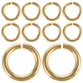 DOITOOL 10pcs Leather Split Jump Rings for Jewelry Making Durable Craft Findings for DIY Bracelets and Accessories Versatile and Practical Decorative Links