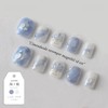 LemiVibe·「海ノ風」ネイルチップ ショート 短め 青 水色 100%ハンドメイド 貼るだけネイル つけづめ つけ爪 春