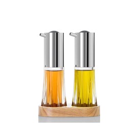 AdHoc Menage Crystal Oil Dispenser and Vinegar Dispenser Clear