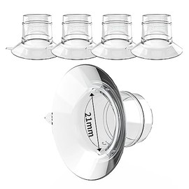 4PCS Flange Inserts 21mm, Compatible with Lansinoh /momcozyS9/S10/S12/Willow/Elvie/TSRETE/,Portable Breast Pump Shields/Flanges,Milk Collector 24mm Universal (21MM)