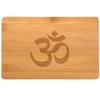 Samunshi® Wooden Board with Engraving Om Mantra Made of Bamboo