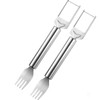 2PCS- 2 in 1 stainless steel fruit cutter watermelon, fork