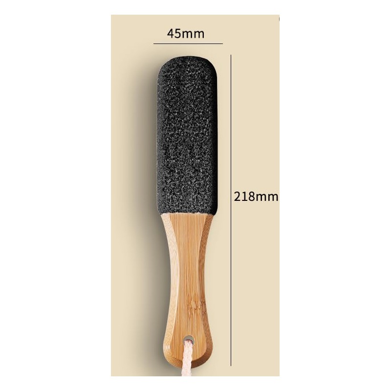 Pumice Stone for Feet with Wooden Handle - Foot Scrubber